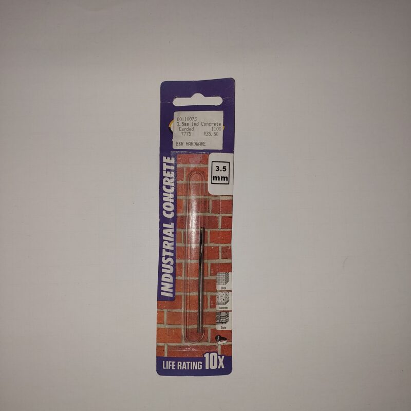 IC (3) Industrial Concrete Drill bit 3,5mm Carded