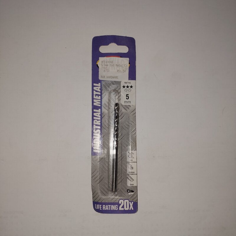 Industrial Metal Drill bit 5,0mm Carded