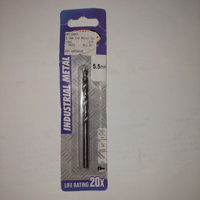 Industrial Metal Drill bit 5,5mm Carded