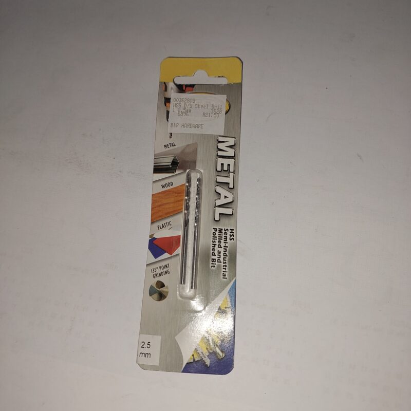 Metal Drill bit 2.5mm Carded