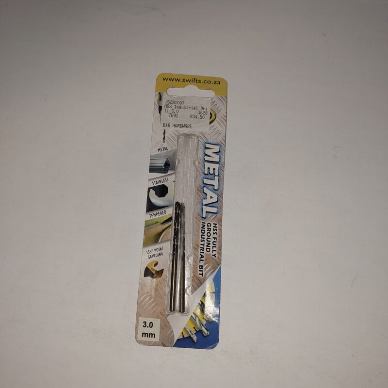Metal Drill bit 3,0mm Carded