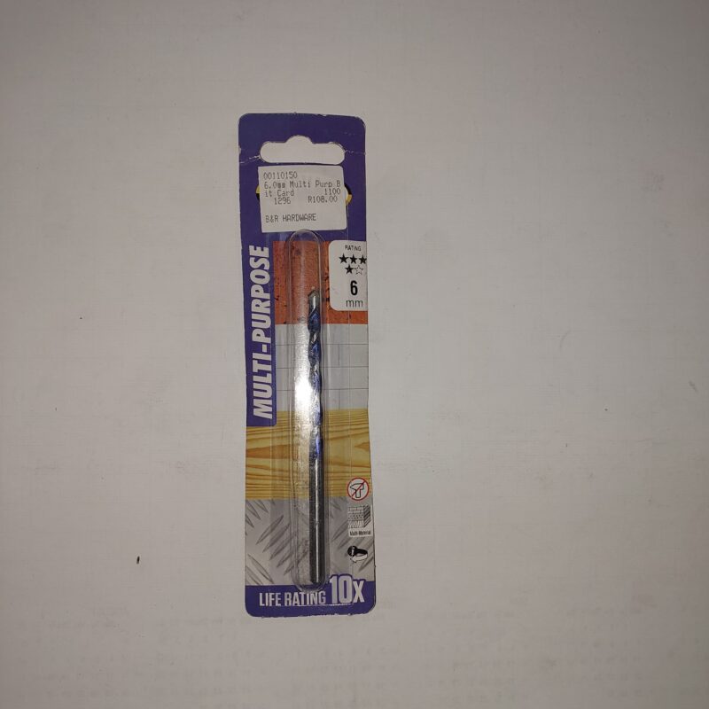MP (1) Multi-Purpose Drill bit 6,0mm Carded
