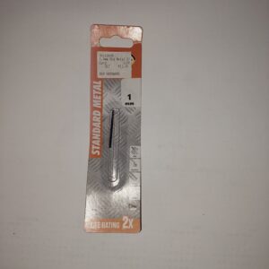 SM (12) Standard Metal Drill bit 1,0mm Carded