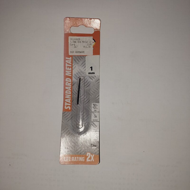 Standard Metal Drill bit 1,0mm Carded