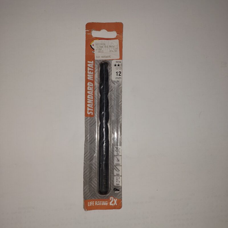 Standard Metal Drill bit 12,0mm  Carded