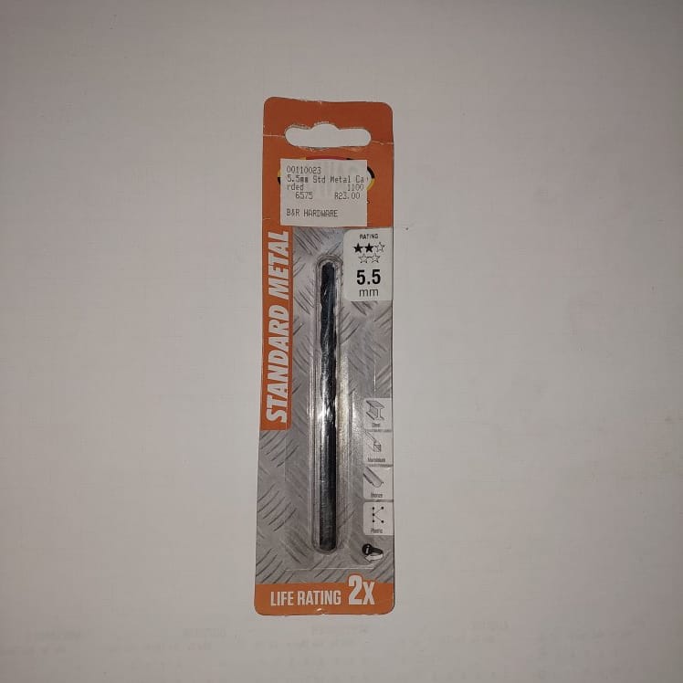 Standard Metal Drill bit 5,5mm Carded