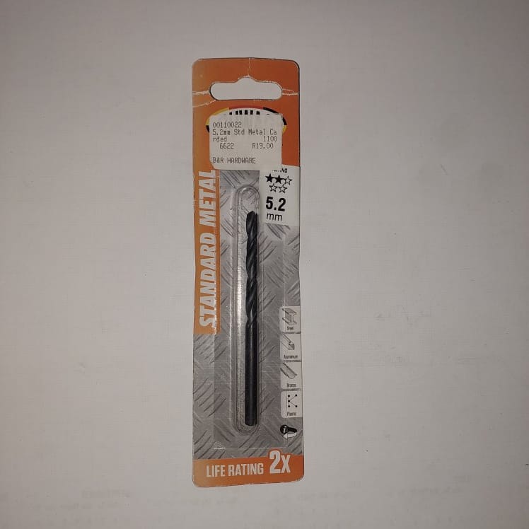 Standard Metal Drill bit 5,2mm Carded