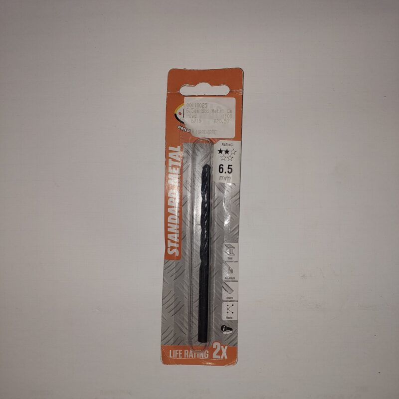 Standard Metal Drill bit 6,5mm Carded