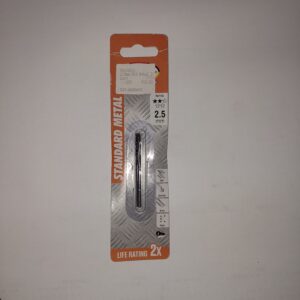 SM (8) Standard Metal Drill bit 2,5mm Carded