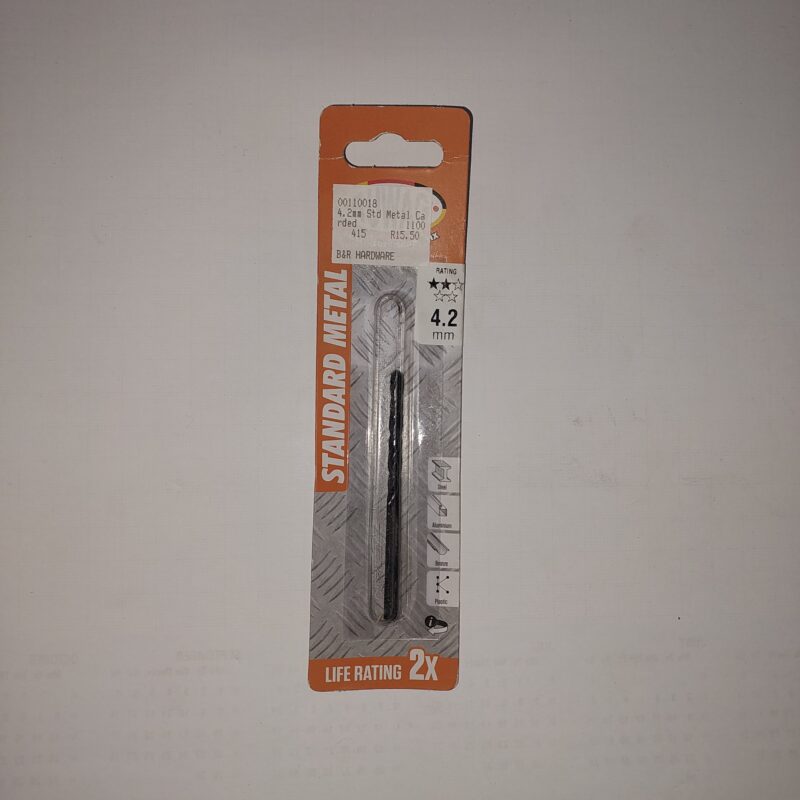 Standard Metal Drill bit 4,2mm Carded