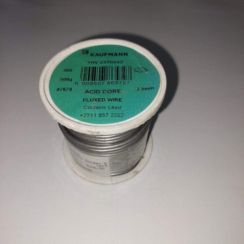 Soldering (16) Kaufmann acidscore Solid Solder 2.5mm 500g