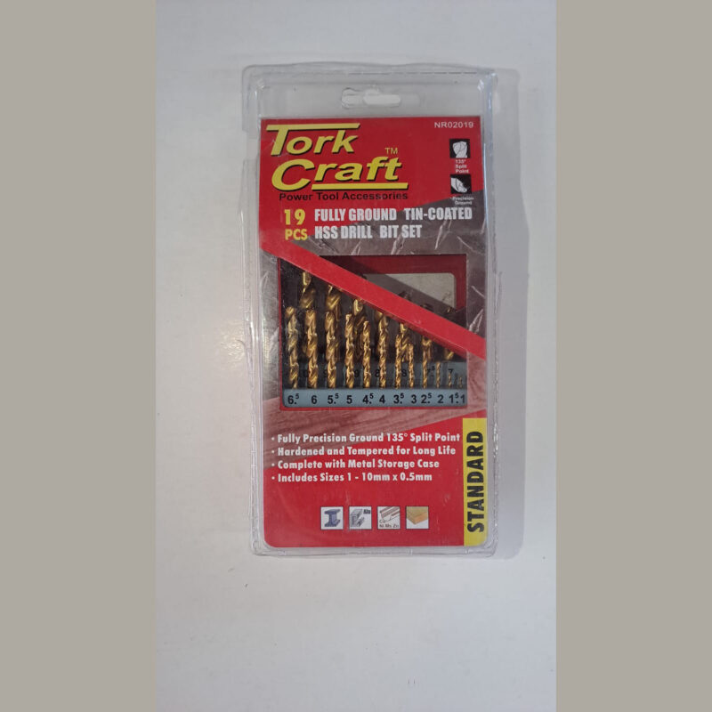 Tork Craft 19pc Drill Bit Set